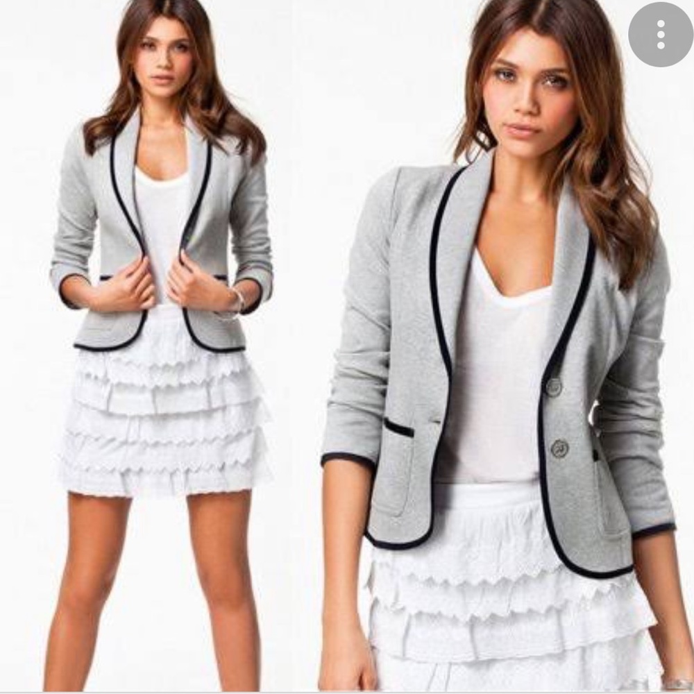 Anthropologie Cartonnier Grey Knit Blazer